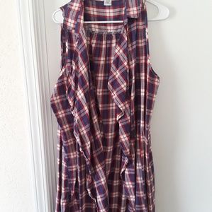 Flannel cardigan